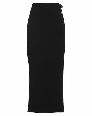 Magda Butrym Woman Maxi skirt Black Virgin Wool, Elastane Cover