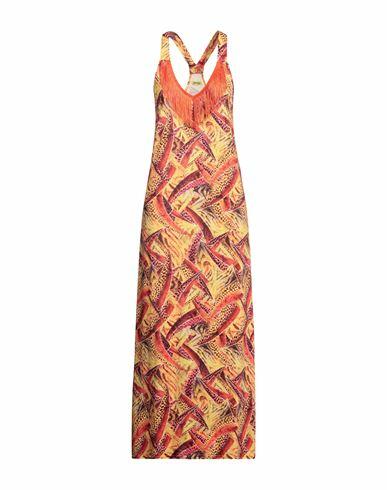 4giveness Woman Maxi dress Orange Polyester, Elastane Cover