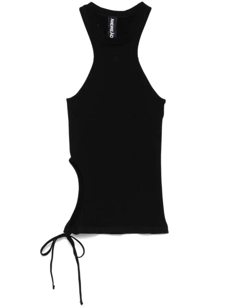 ANDREĀDAMO ribbed jersey tank top - Black Cover