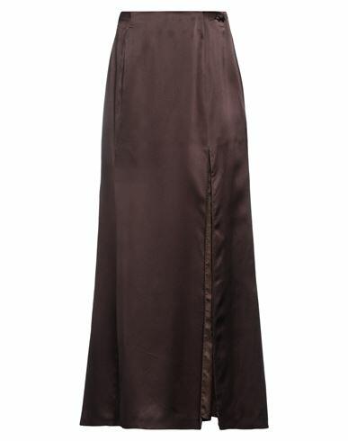 Bite Studios Woman Maxi skirt Dark brown Organic silk Cover