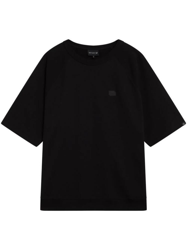 SPORT b. by agnès b. logo-appliqué cotton T-shirt - Black Cover