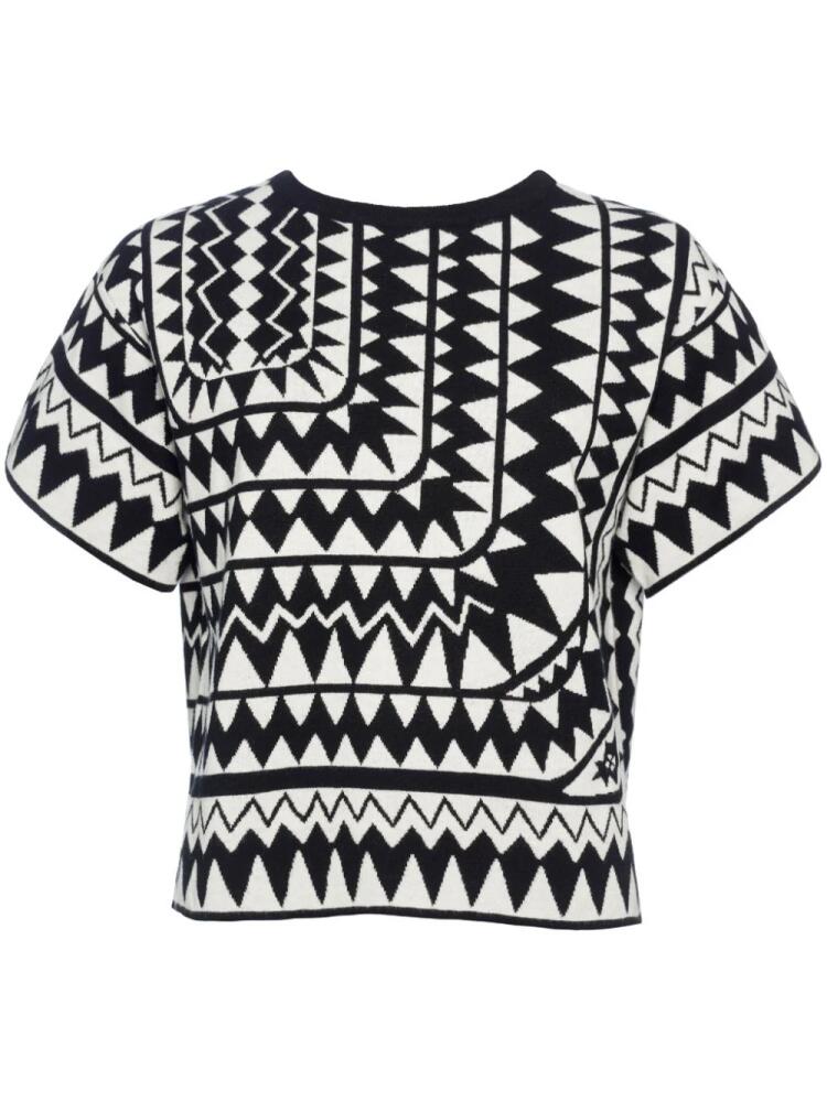 ERES Cheyenne geometric-jacquard T-shirt - Black Cover