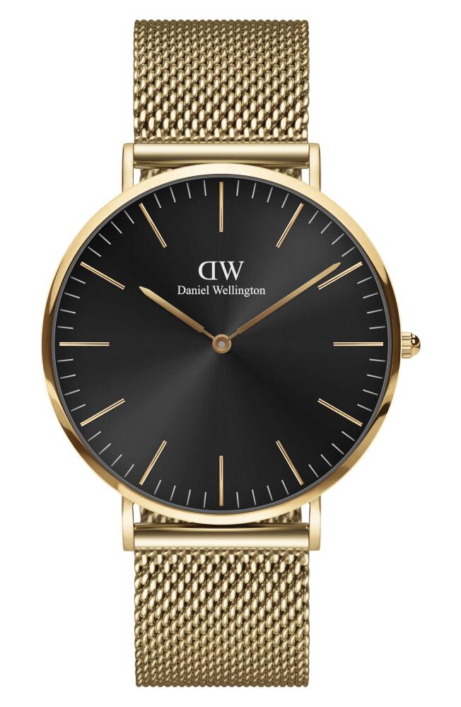 Daniel Wellington Classic Evergold Mesh Strap Watch, 40mm Cover