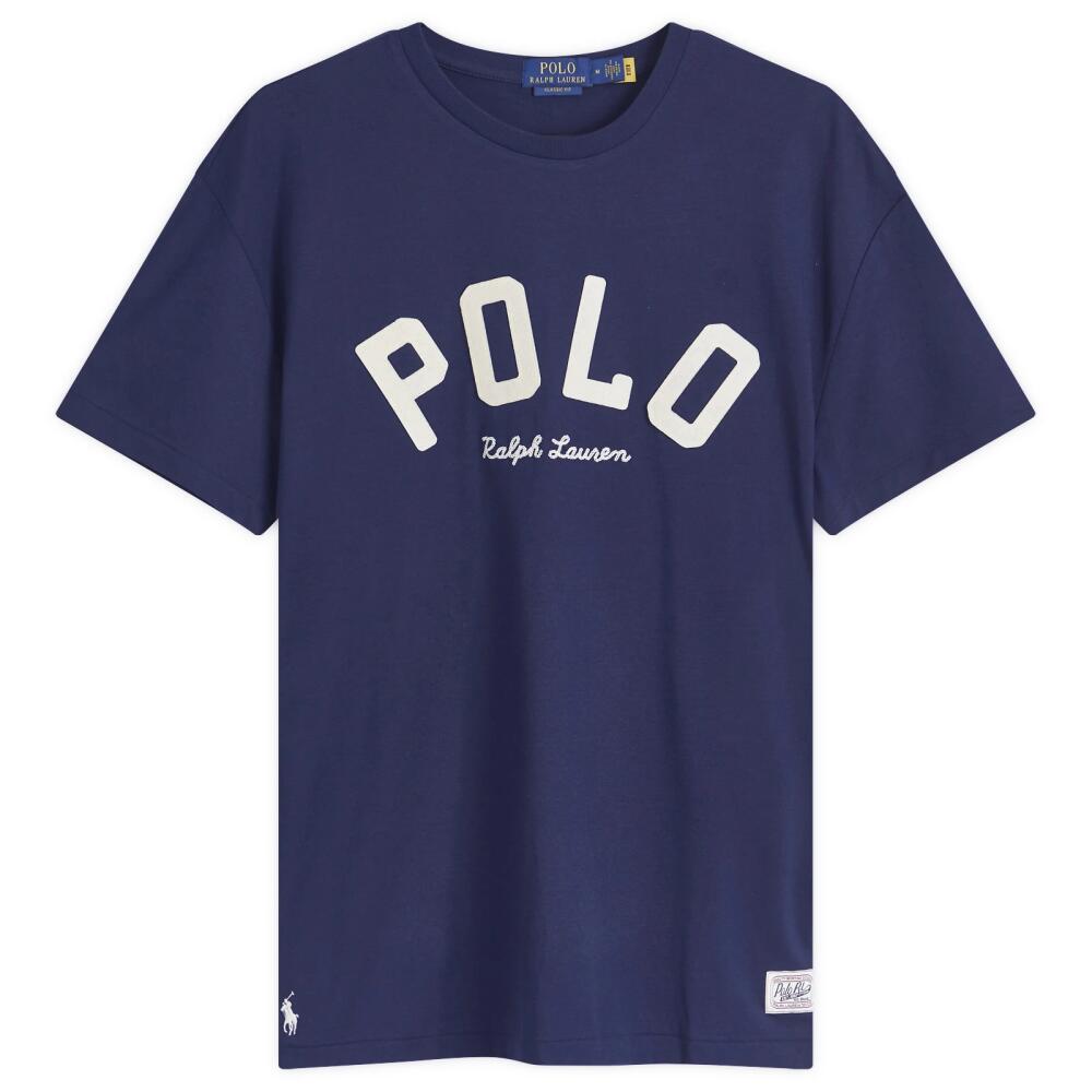 Polo Ralph Lauren Men's College Logo T-Shirt in Cruise Navy Cover