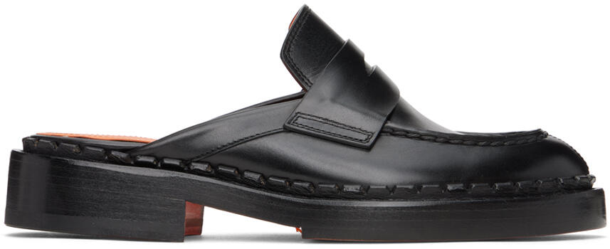 Santoni Black Strap Loafers Cover