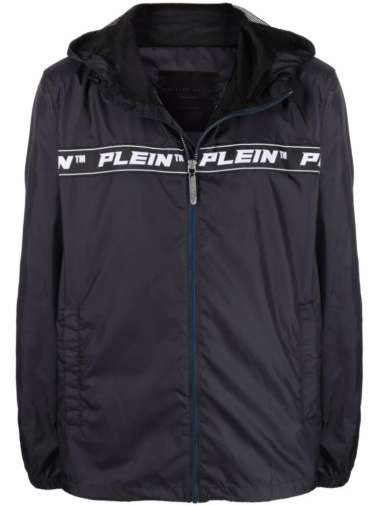 Philipp Plein logo-print windbreaker - Blue Cover