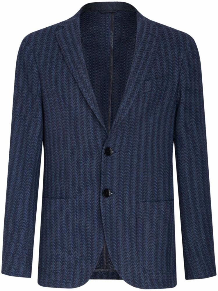 ETRO striped cotton blazer - Blue Cover