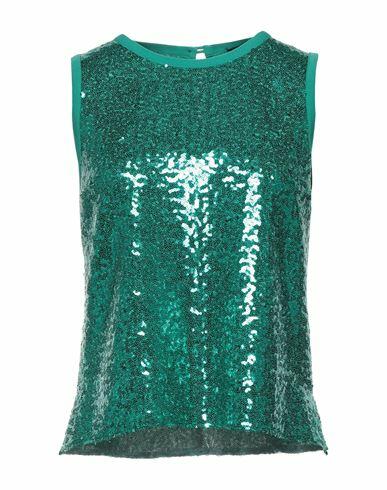 Biancoghiaccio Woman Top Green Polyester, Elastane Cover