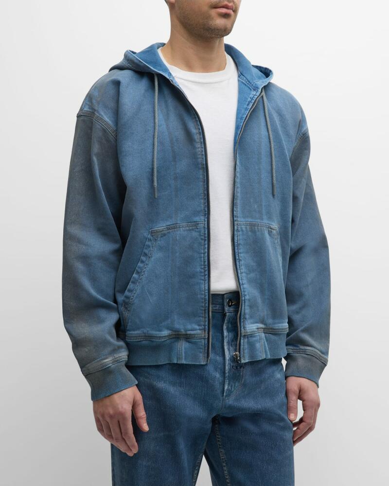 Diesel Men's Track Denim Zip Hoodie Cover