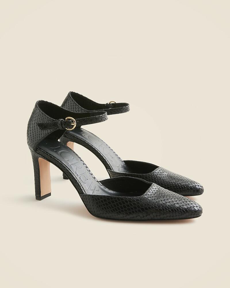 J.Crew Made-in-Spain Jules pumps in snake-embossed leather Cover