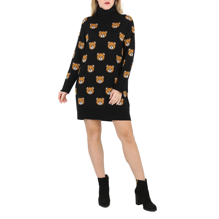 Moschino Teddy Embroidered High-Neck Dress Cover