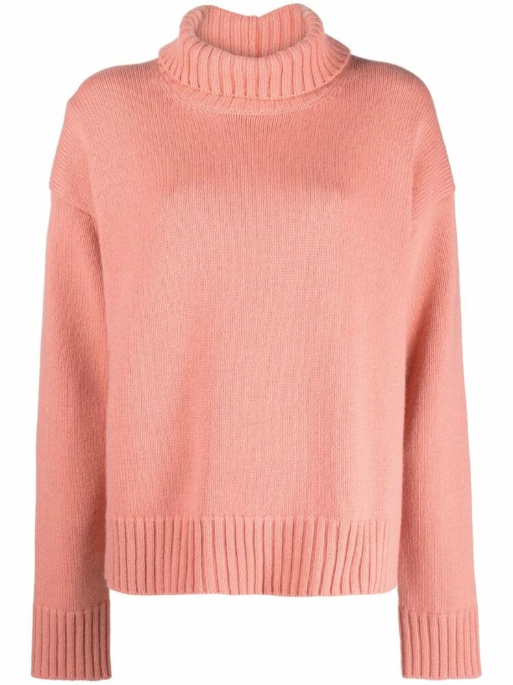 Jil Sander roll-neck loose-fit jumper - Pink Cover