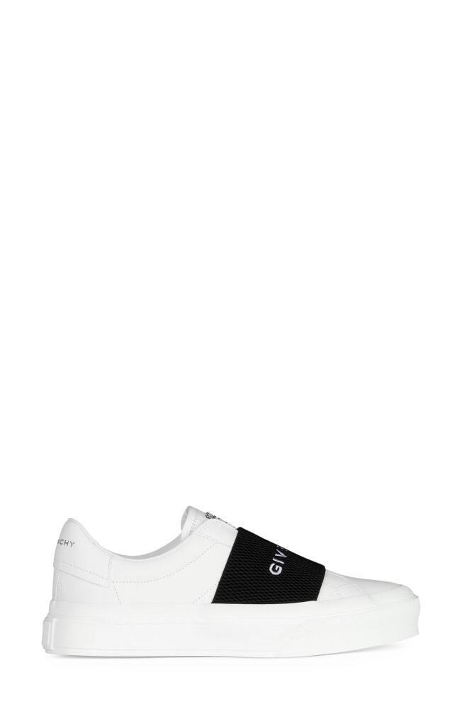 Givenchy City Court Logo Strap Sneaker in White/Black Cover