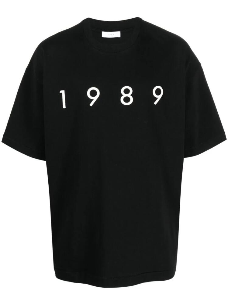 1989 STUDIO logo-print cotton T-shirt - Black Cover