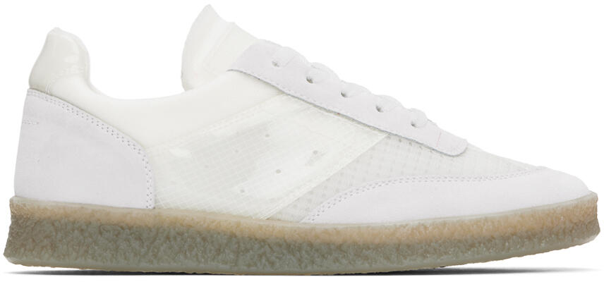 MM6 Maison Margiela White 6 Court Sneakers Cover