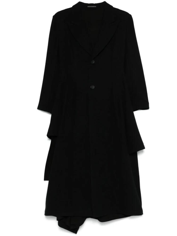 Yohji Yamamoto draped coat - Black Cover