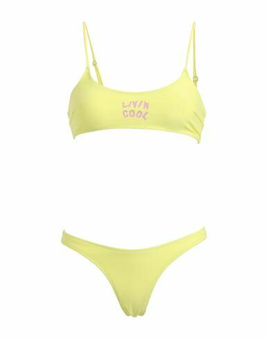 Livincool Woman Bikini Light yellow Polyamide, Elastane Cover