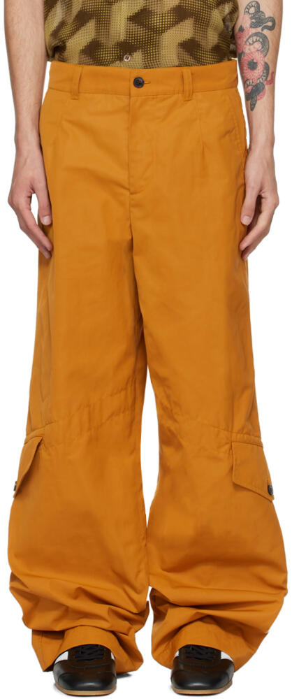 Dries Van Noten Yellow Wide Cargo Pants Cover