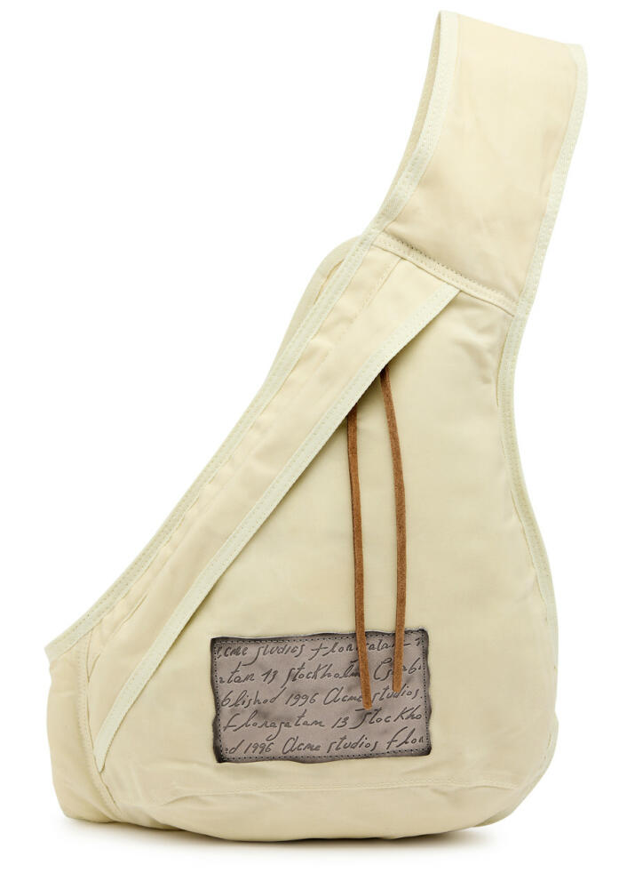 Acne Studios Andemer Waxed Canvas Cross-body bag - Cream Cover