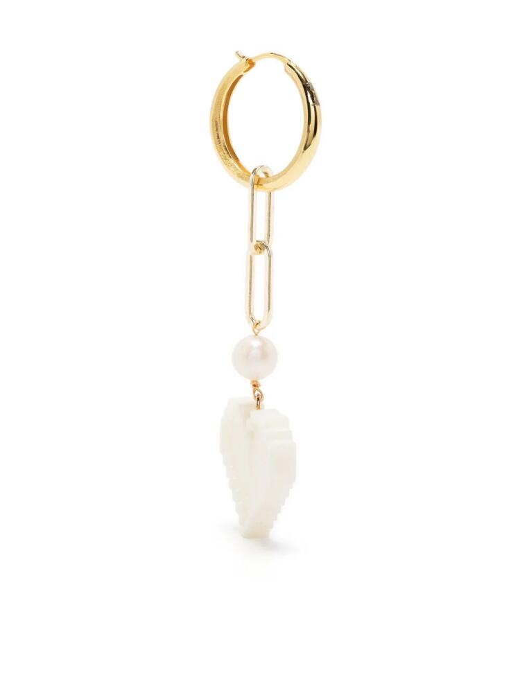 Natasha Zinko heart-detail earring - White Cover