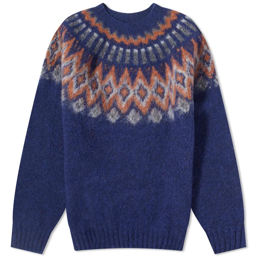 Howlin by Morrison Men's Howlin' Future Fantasy Fair Isle Crew Knit in Magic Blue Cover