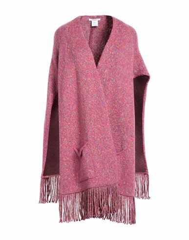 Kangra Woman Cape Fuchsia Cotton, Alpaca wool, Polyamide, Polyester Cover