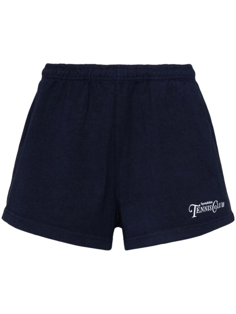 Sporty & Rich Rizzoli cotton track shorts - Blue Cover