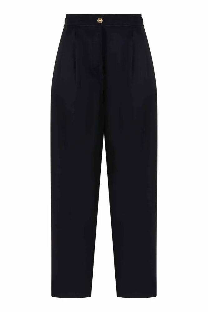 Nocturne High-Waisted Carrot Pants in Navy Blue Cover