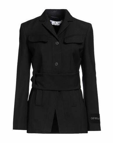 Off-white Woman Blazer Black Virgin Wool Cover