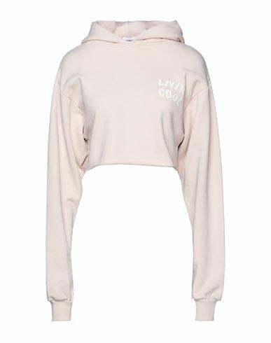 Livincool Woman Sweatshirt Beige Cotton Cover