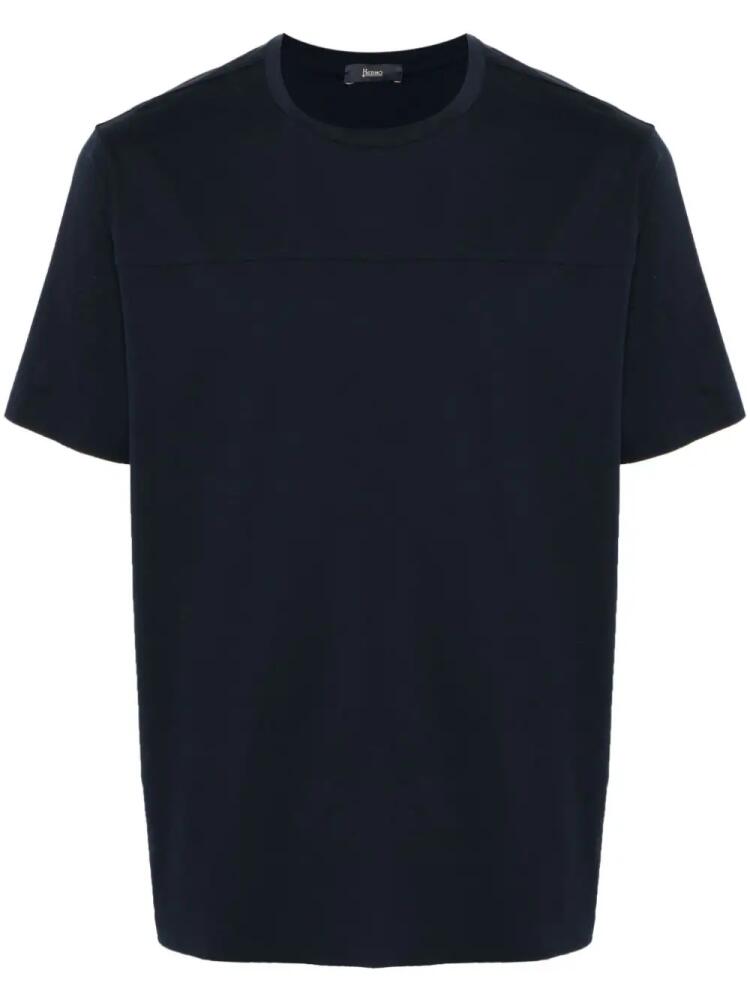 Herno panelled crew-neck T-shirt - Blue Cover