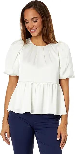 Lilly Pulitzer Blakelynn Elbow Sleeve Top (Coconut) Women's Clothing Cover