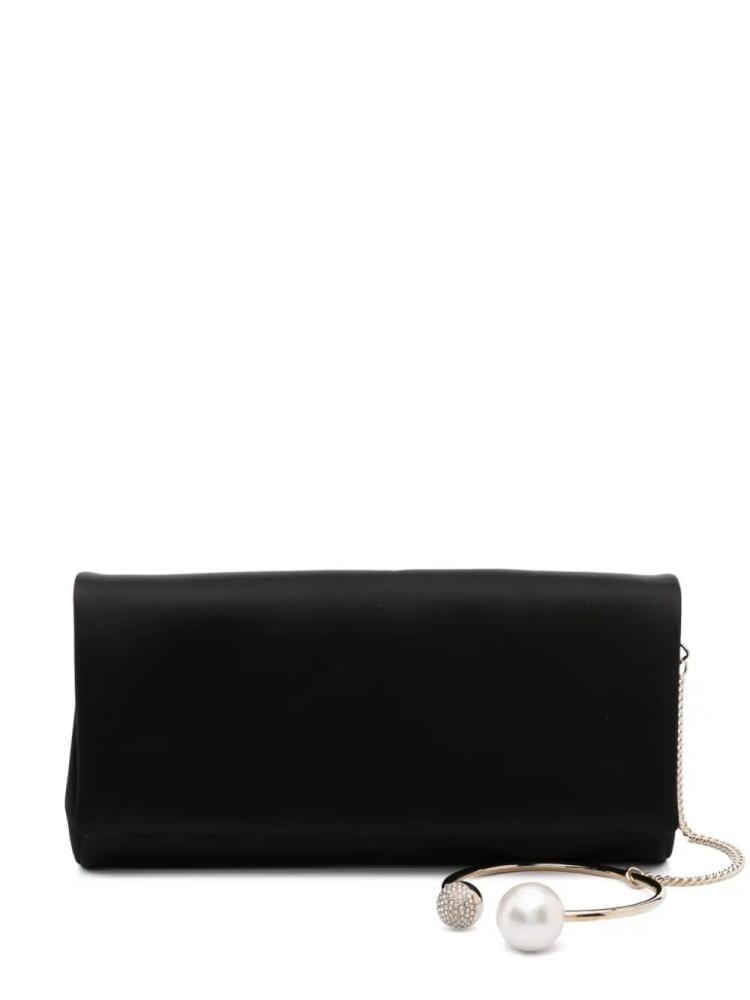 Jimmy Choo Xandra satin clutch bag - Black Cover