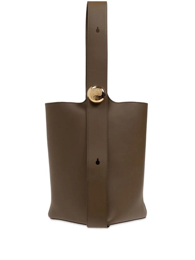 LOEWE mini Pebble bucket bag - Brown Cover