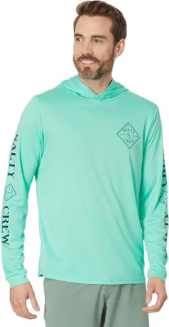 Salty Crew Tippet Hood Sunshirt (Sea Foam) Men's Clothing Cover