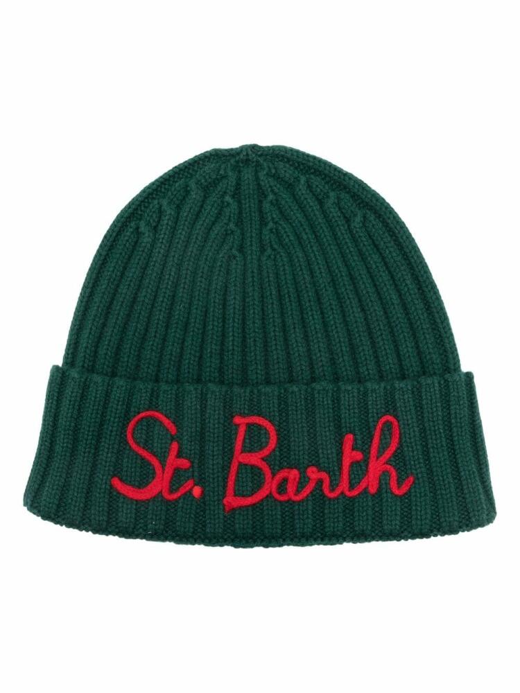 MC2 Saint Barth logo-embroidered ribbed-knit beanie - Green Cover