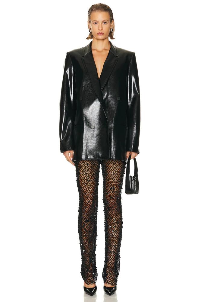 Lapointe Net Mesh Sequin Flare Leg Pant in Black Cover