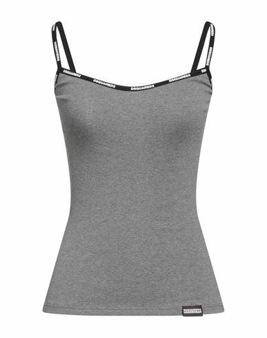 Dsquared2 Woman Undershirt Grey Cotton, Elastane Cover