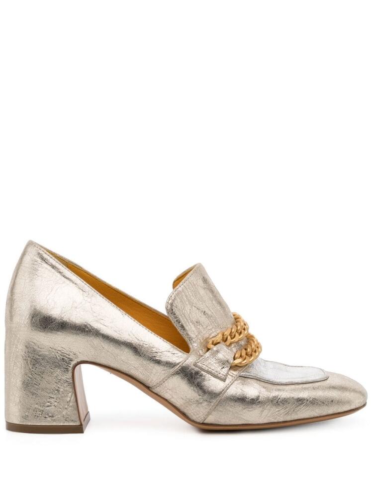 Madison.Maison block heel loafers - Silver Cover