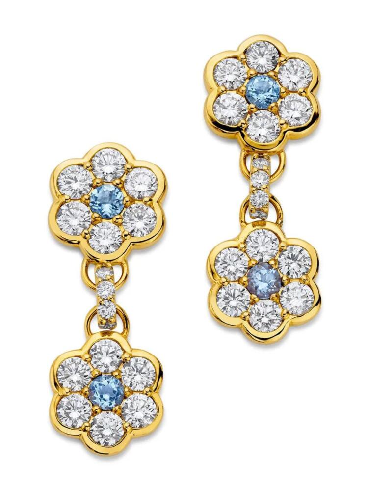 BUDDHA MAMA 20kt yellow gold Flower diamond earrings Cover