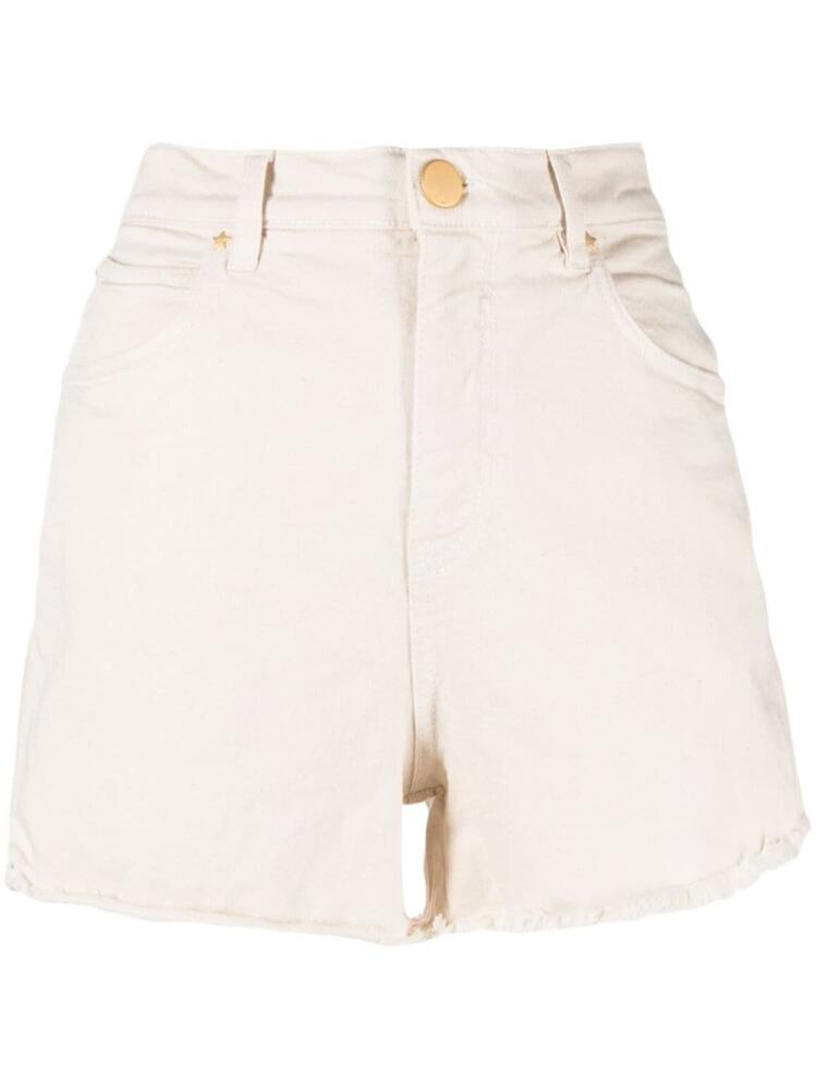 Lorena Antoniazzi high-waisted denim shorts - Neutrals Cover