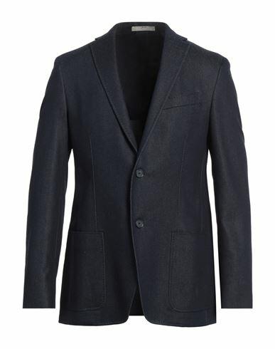 Cc Collection Corneliani Man Blazer Navy blue Cotton, Polyester, Elastane Cover