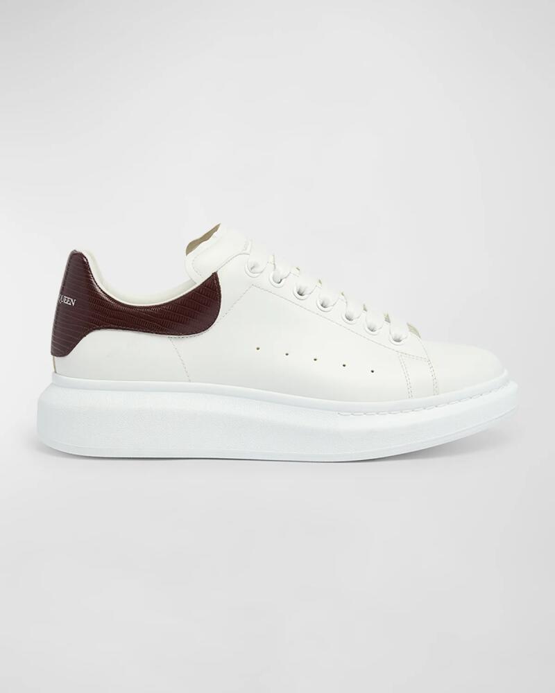 Alexander McQueen Men's Oversized Larry Leather Low-Top Sneakers Cover