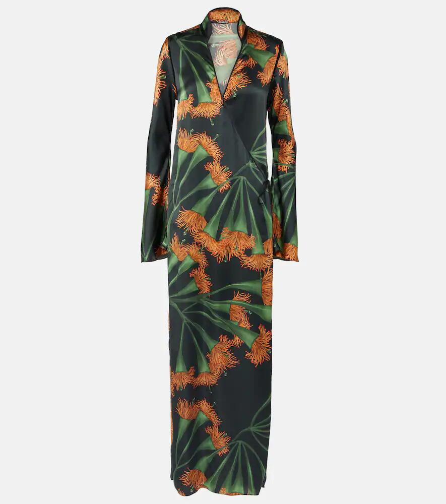 Johanna Ortiz Printed silk-blend wrap dress Cover