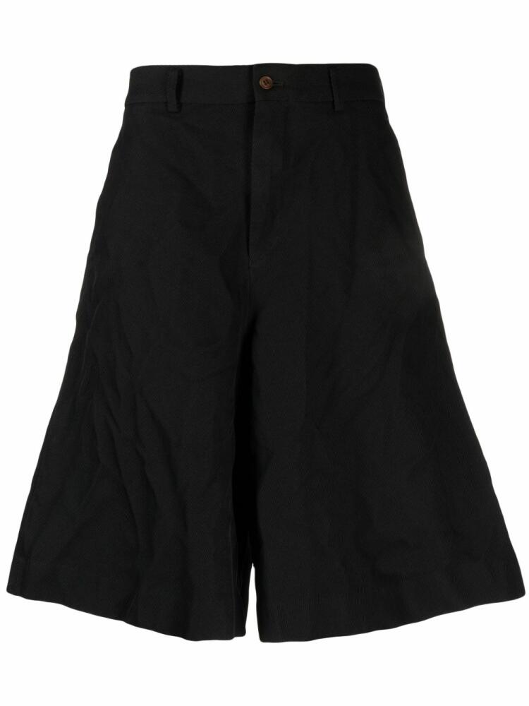 Comme des Garçons Homme Plus wide-leg knee-length shorts - Black Cover