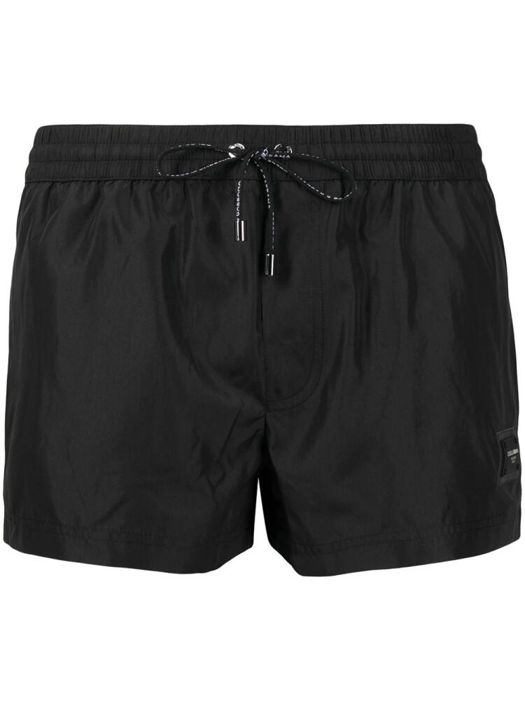 Dolce & Gabbana logo-patch swim shorts - Black Cover