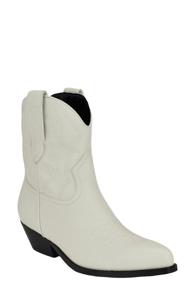 GUESS Ginette Western Boot in White Cover