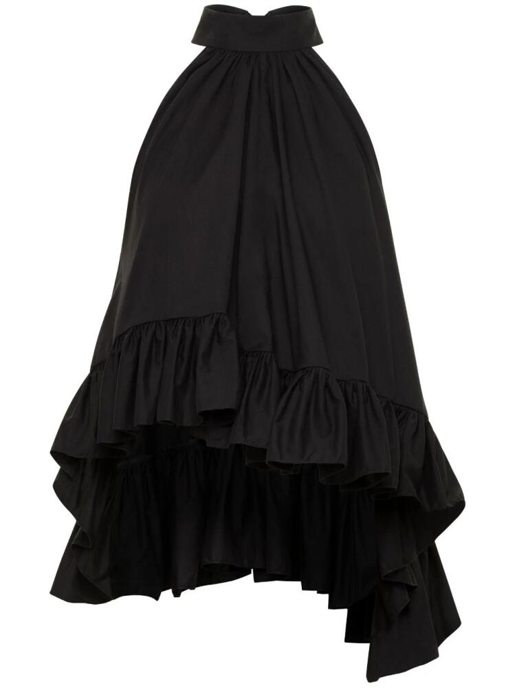 AZEEZA Plath ruffled poplin top - Black Cover