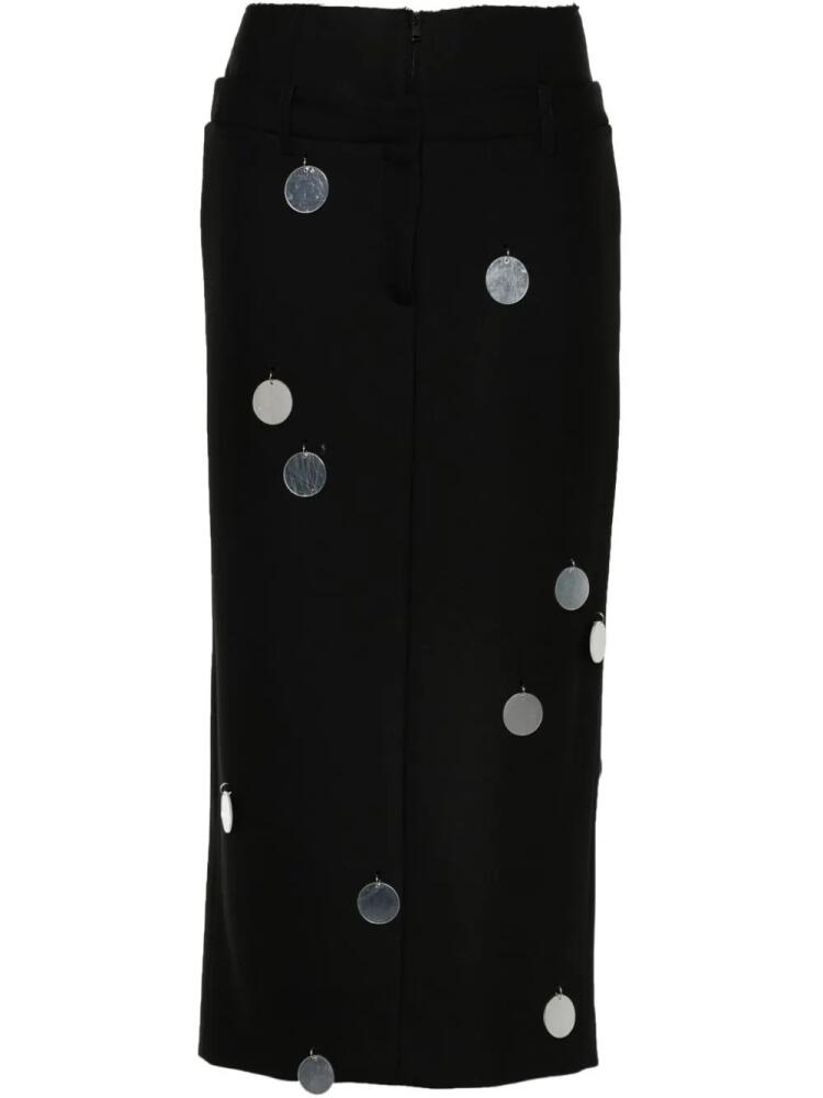 David Koma round-appliqué midi skirt - Black Cover