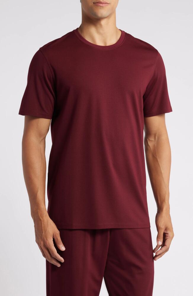 Daniel Buchler Solid Crewneck LoungeT-Shirt in Wine Cover